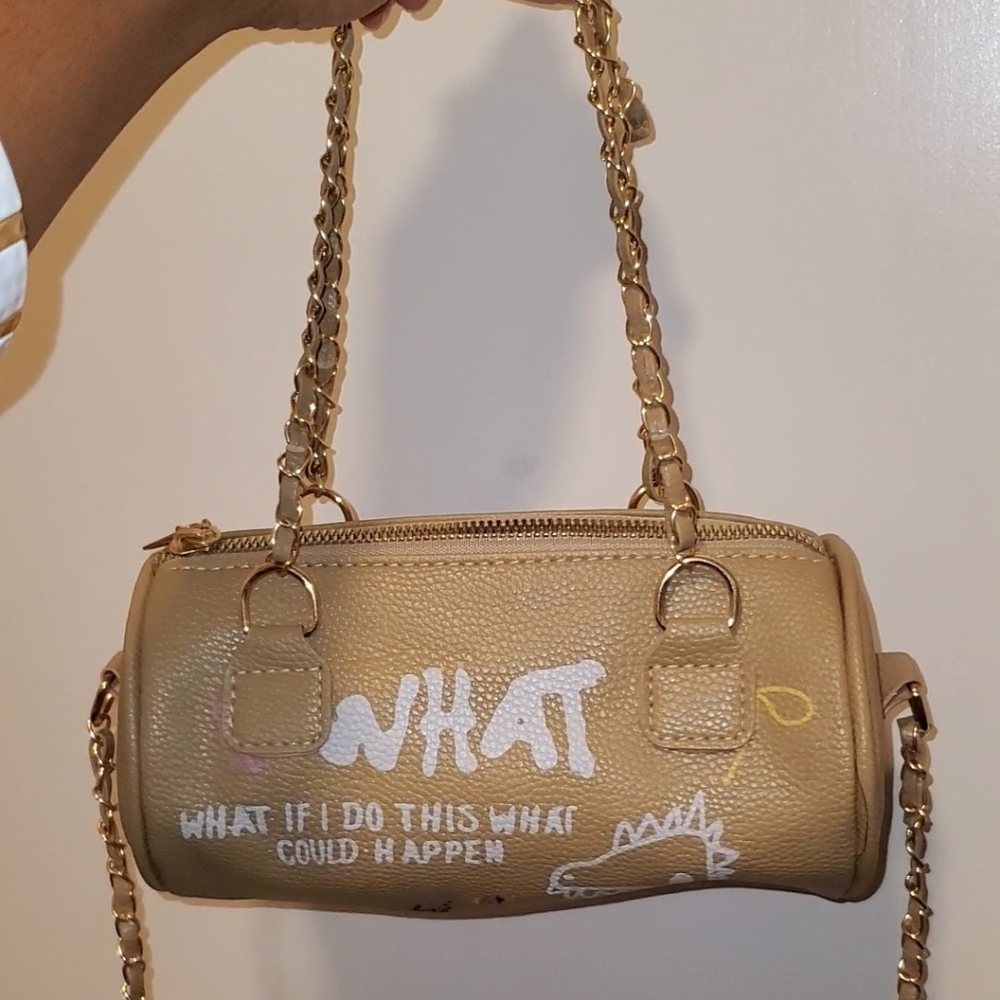 Beige Graffiti bag